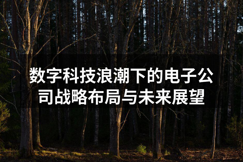 数字科技浪潮下的电子公司战略布局与未来展望